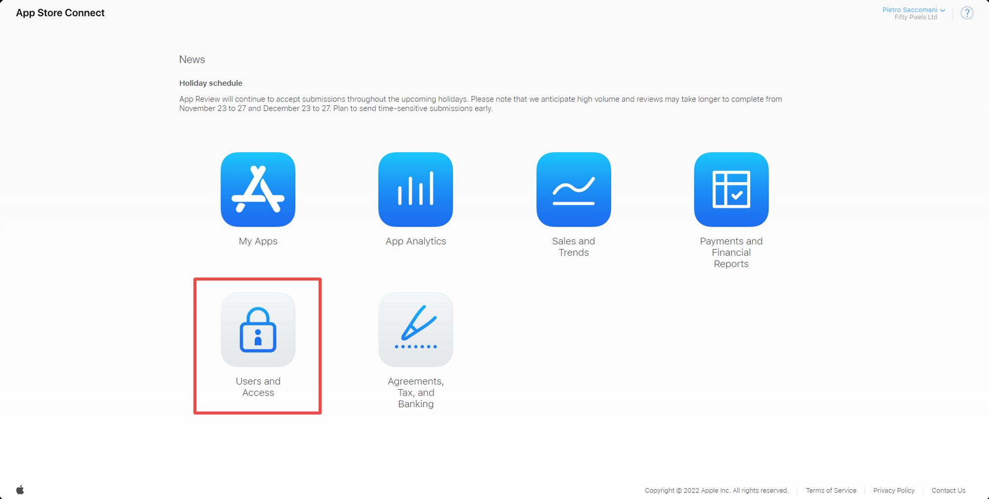 Invite users to Apple Developer account