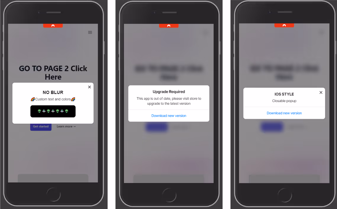 Popup Widget | vendrux Docs